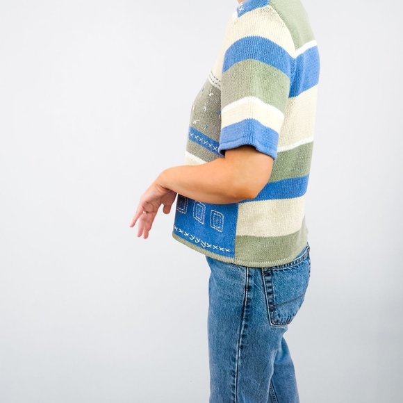 Vintage Mix Patterned Embroidered Top - Picture 8 of 8